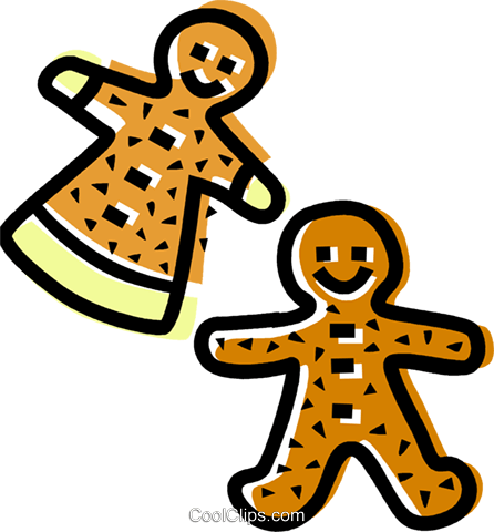 Gingerbread Cookies Royalty Free Vector Clip Art Illustration - Gingerbread Cookies Royalty Free Vector Clip Art Illustration (446x480)