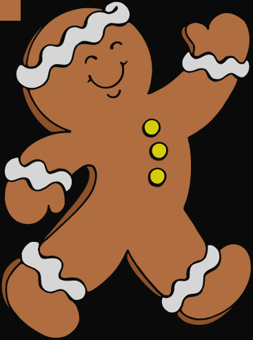 Gingerbread Man Book Free Clipart Gingerbread Man Characters - Running Gingerbread Man Clipart (367x492)