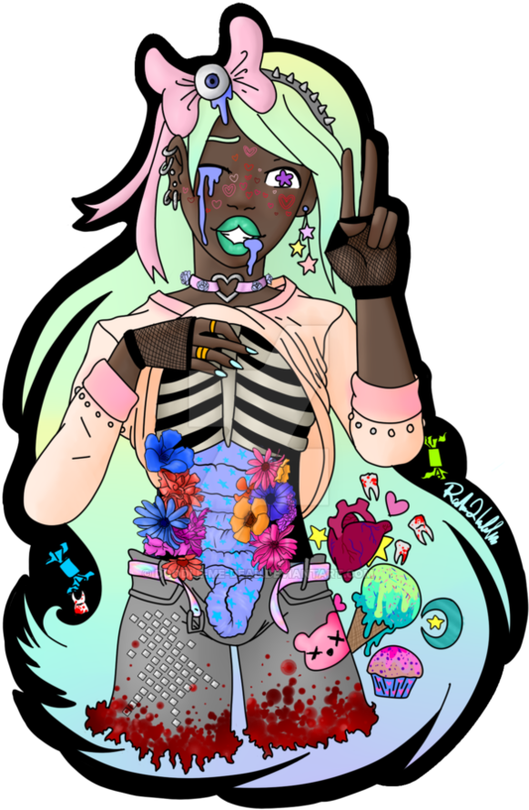 Candy Gore Girl By Doodle Me Dead - Doodle (794x1005)