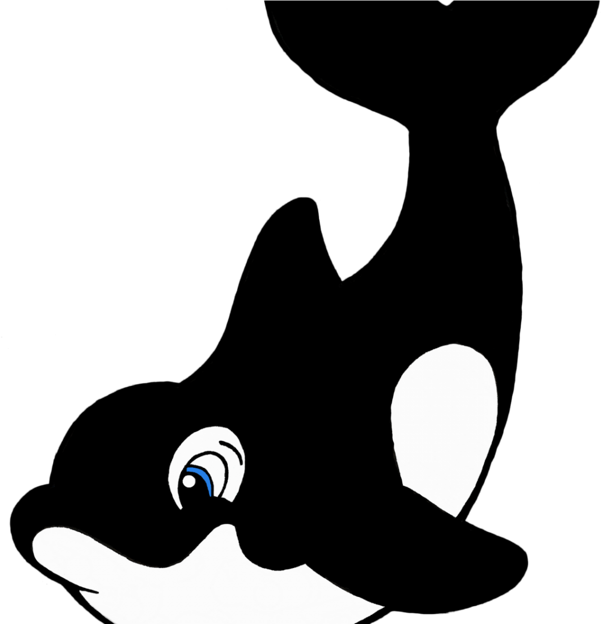 Shamu Coloring Pages Free Clip Arts Printable For Kids - Killer Whale Cartoon Png (1224x1224)