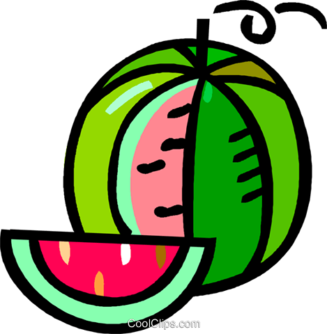 Watermelon With A Piece Cut Out Of It Royalty Free - Szorzótábla (469x480)