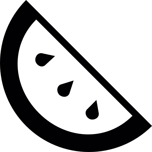 Watermelon Slice Free Icon - Silueta De Sandia (512x512)
