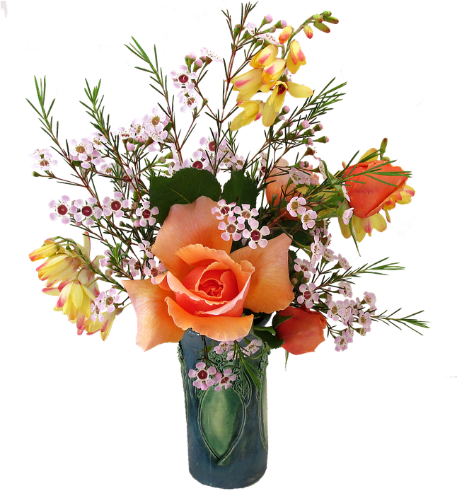 Realistic Flowers Cliparts 26, Buy Clip Art - แจกัน ดอกไม้ Png (645x720)