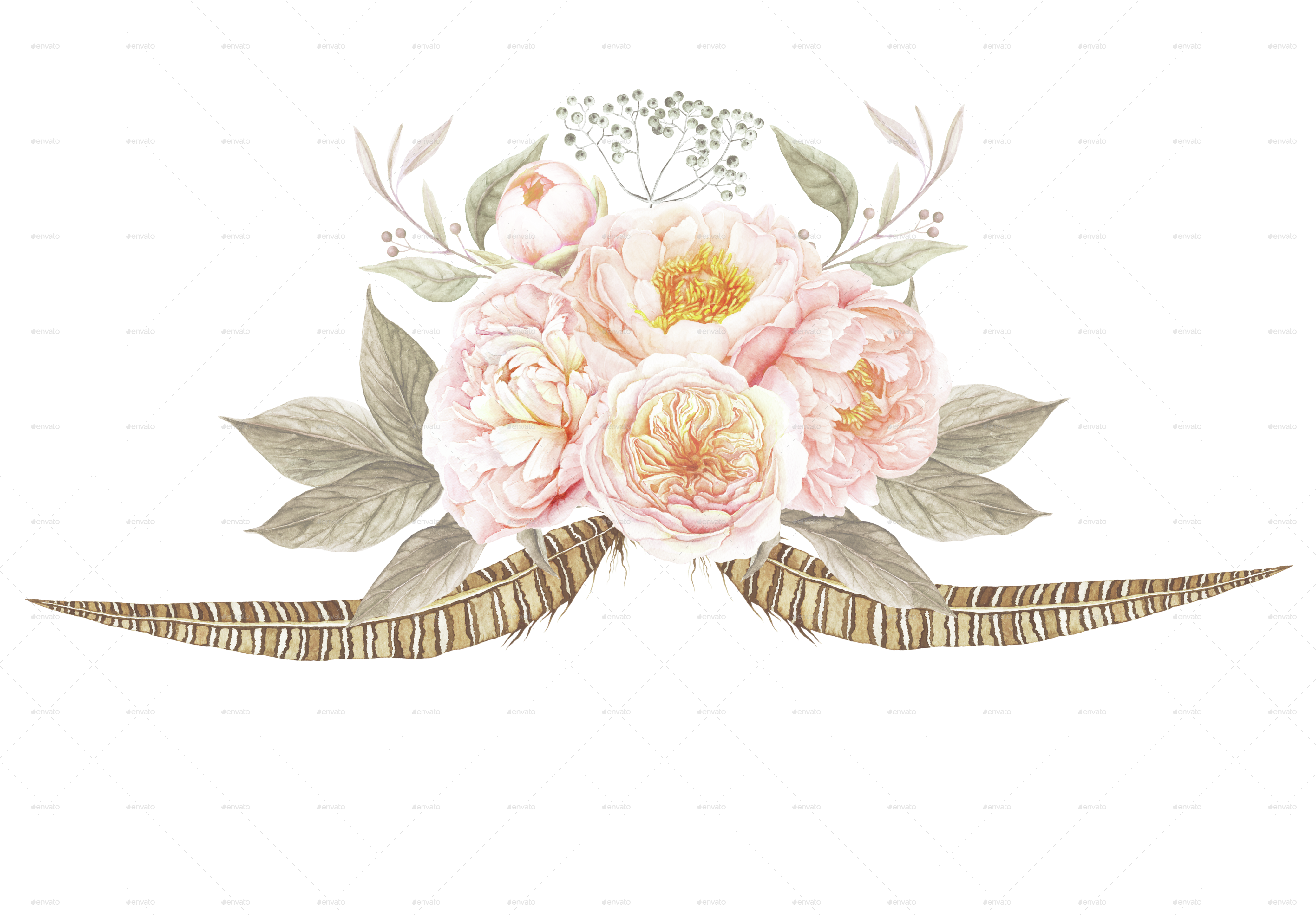 Vintage Flower Clipart File - Nature (4164x2891)