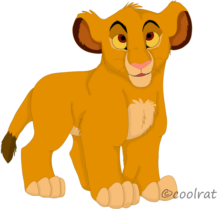 Baby Simba By Coolrat - Lion King Simba Baby Png (907x880)