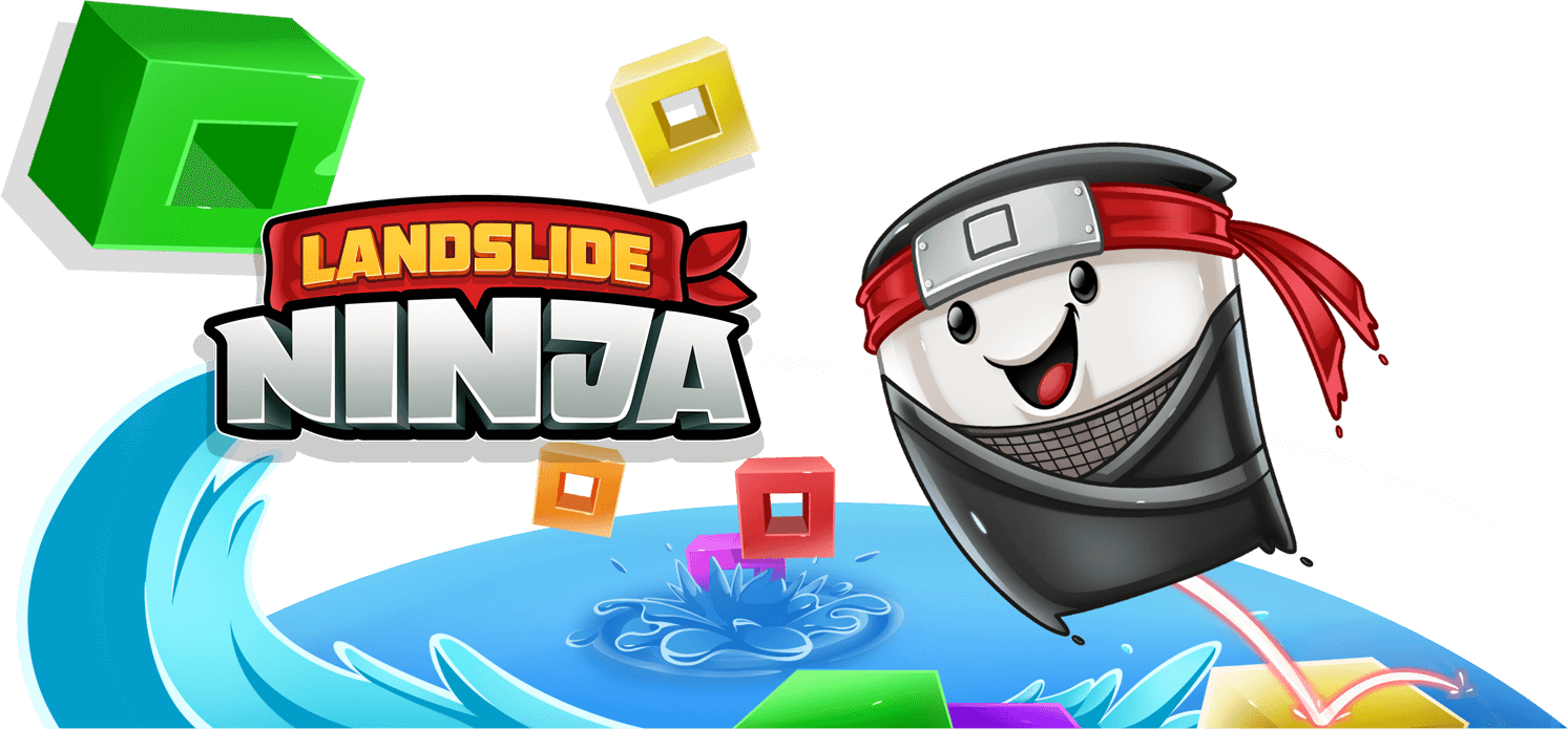 Landslide Ninja Game Art - Art (1493x695)