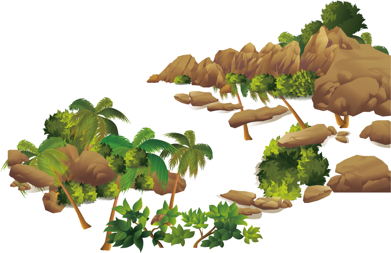 Stone Mountain Tree Coconut - Vector Stone Mountain Png (1375x1375)