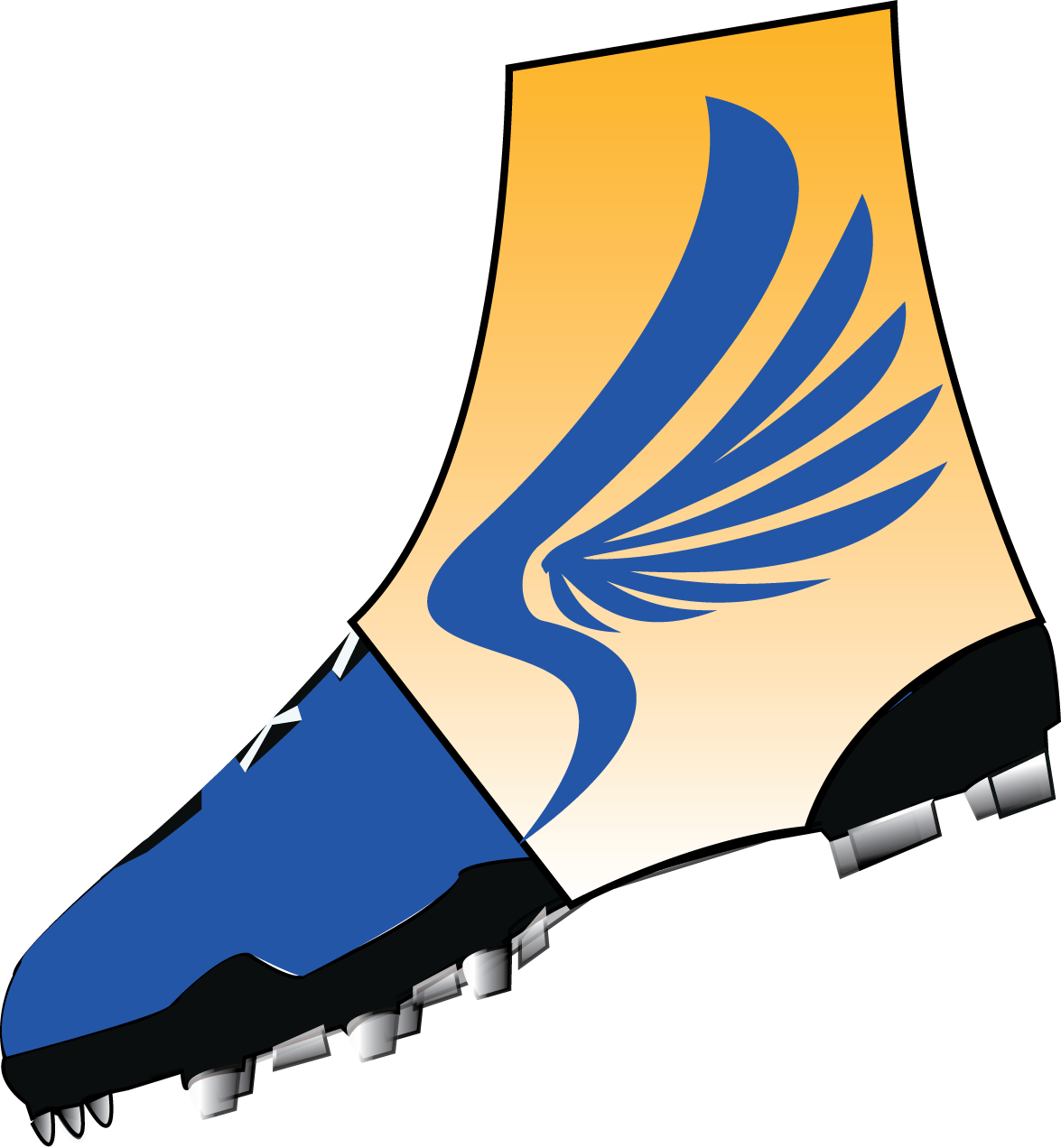 Yellow Gold And Royal Blue Wings - Blue (1175x1272)