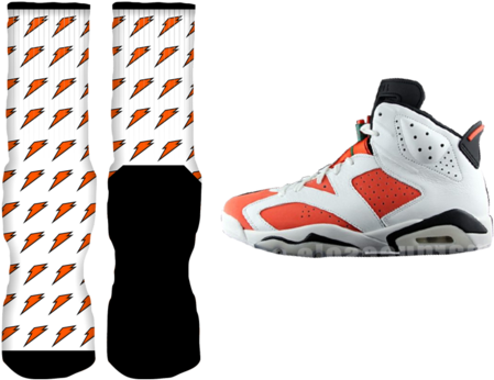 Rufnek-jordan 6 Gatorade Bolts Custom Socks - Socks That Go With Jordan Gatorade (480x360)