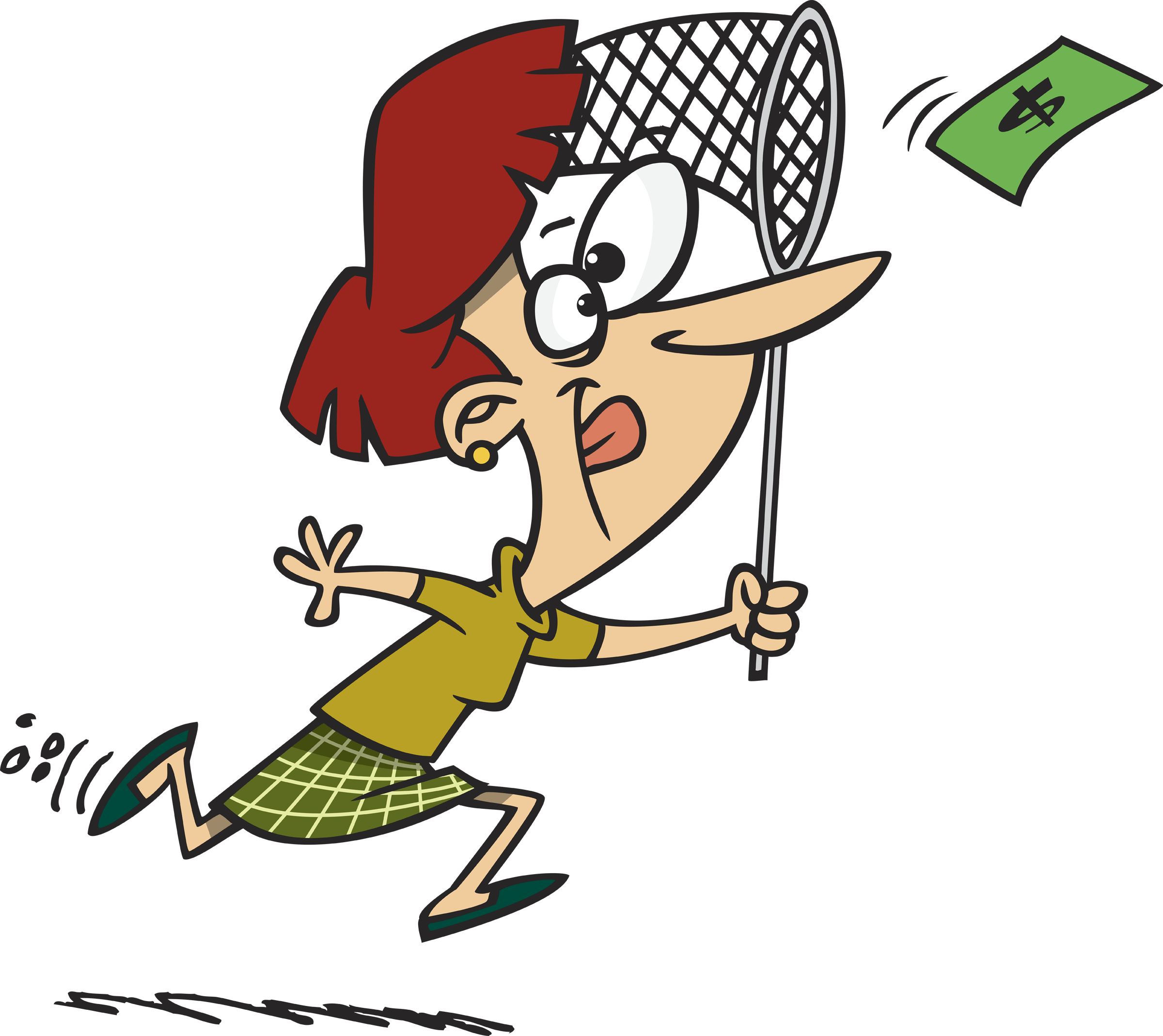 Woman Chasing Money (2400x2138)