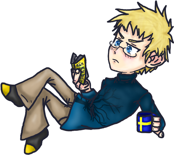 Sweden Reading By Dictator-gordon - Cartoon (625x625)