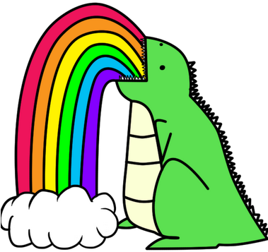 Tiszka - Throwing Up Rainbows Gif (378x378)