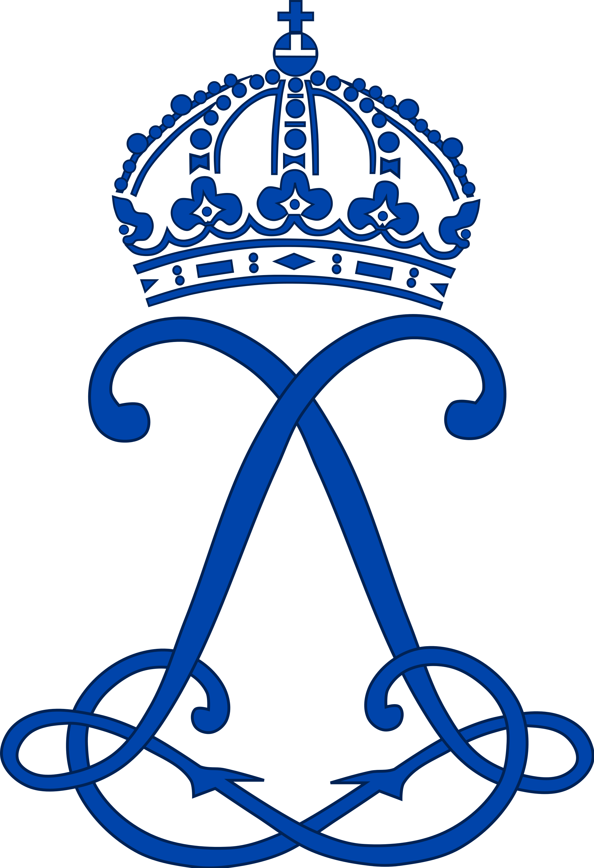 Queen Louise Of Sweden - Swedish Royal Monogram (2000x2919)