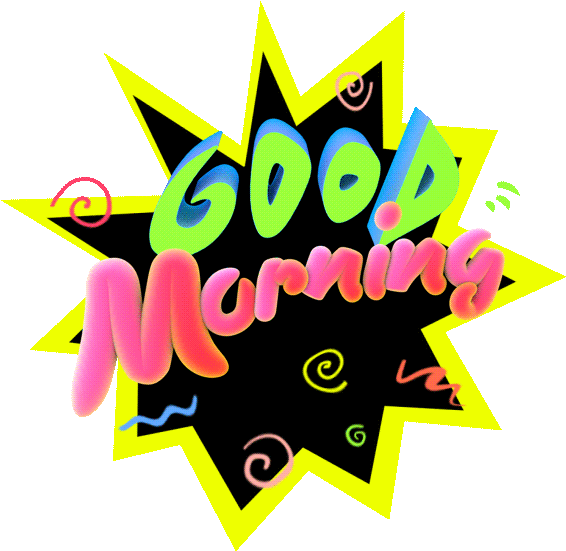 Good Morning Text Sticker By V5mt - Good Morning Images Transparent (618x618)