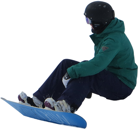A Snowboarder Resting On The Slopes - Snowboarding (450x450)