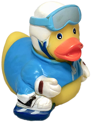 Snowboarder Rubber Duck - Bath Toy (500x500)