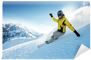 > Pix, Selected Lucy Marshall, Snowboarder In Powder - Elite Screens Pc45w Picoscreen Projector Screen (400x400)