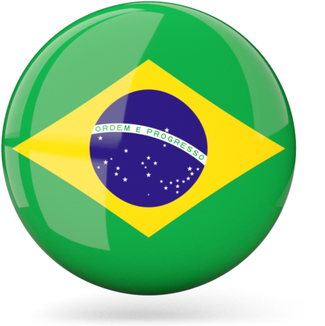 Brazil Glossy Round Icon - Brazil Flag Png (640x480)