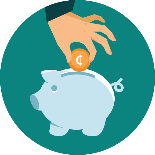 Savings - Save Money Icon Png (495x495)