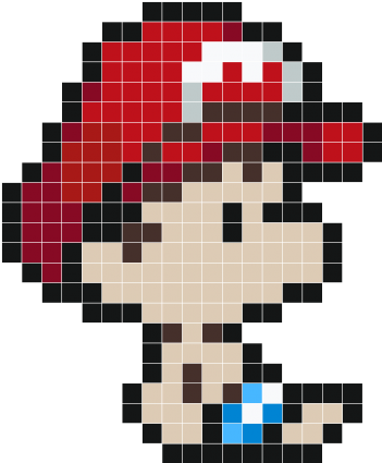 Pin By Marinieves Morales On Entrándole Al 8 Bit Para - Pixel Art Mario (350x450)