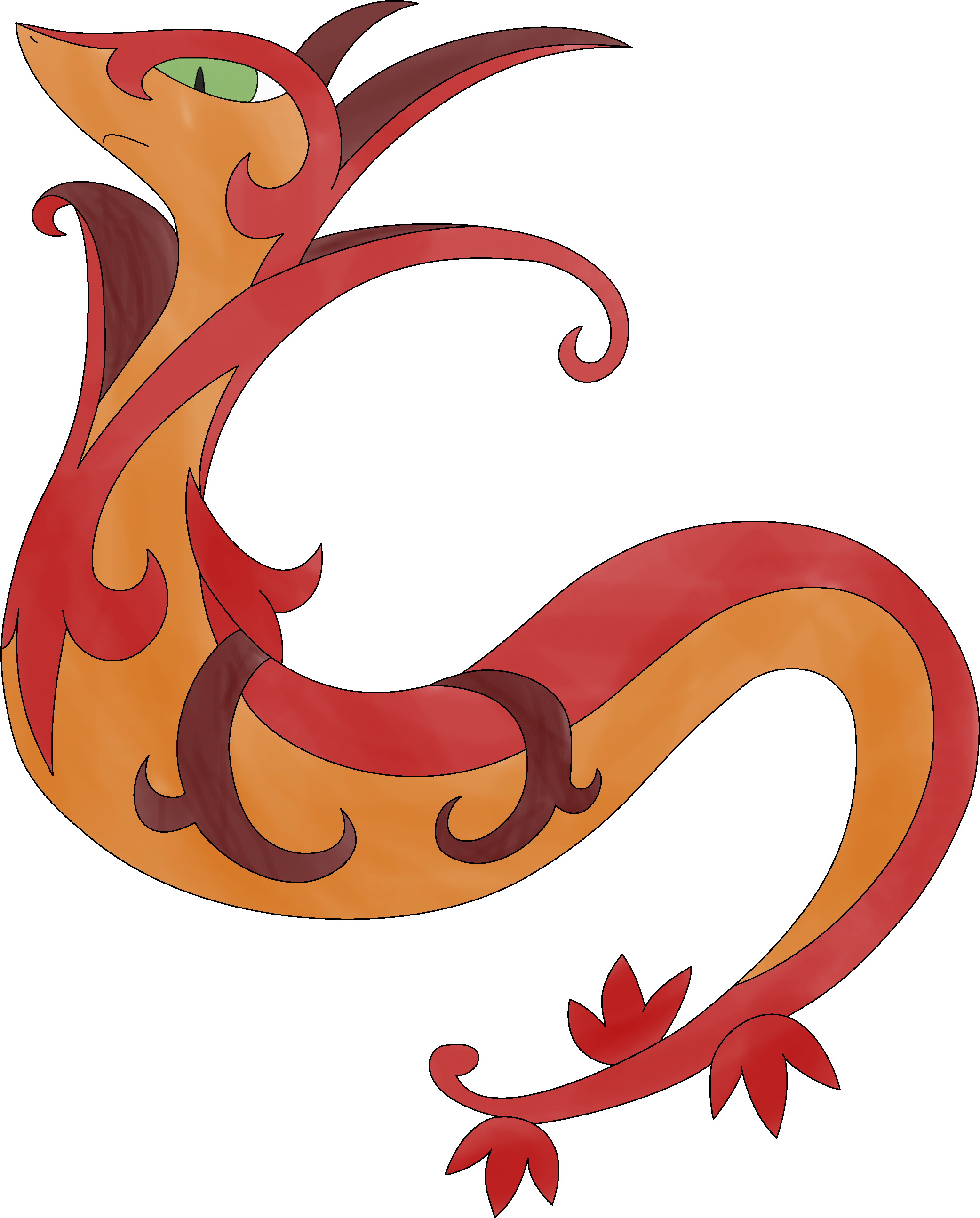 Inferno The Hotheaded Serperior By Shadowdarkrailord - Pokemon Black And White Snivy (2600x2600)