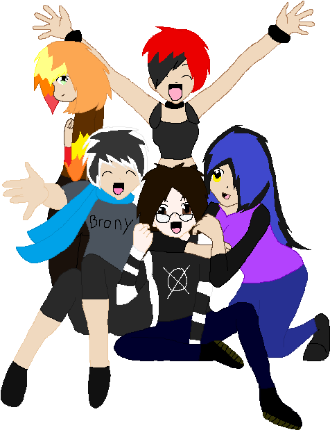 Five Best Friends By Redloretta - Five Best Friends (543x632)