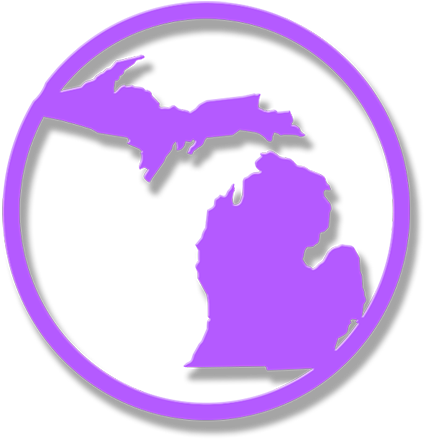 Michigan Circle - Map Of Michigan (555x600)