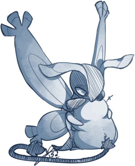 Rabbit Art Hare Mothim Drawing - Cartoon (500x596)