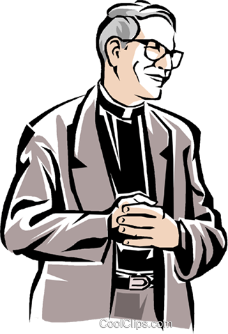 Priest Royalty Free Vector Clip Art Illustration - Cartoon (327x480)