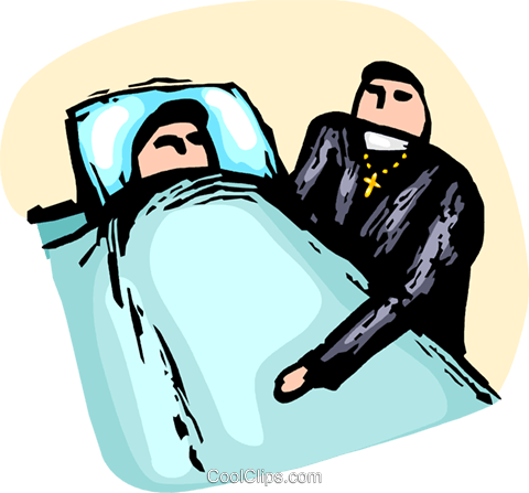 Priest Giving A Person The Last Rights Royalty Free - Priest Giving A Person The Last Rights Royalty Free (480x447)