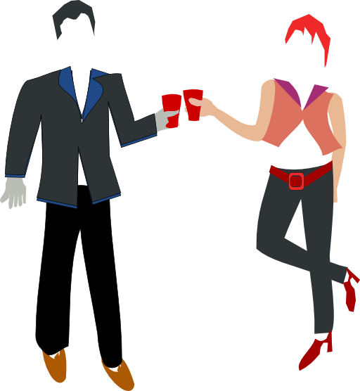 Tea For Two In The Street Clipart - Ropa Hombre Y Mujer Png (2028x2201)
