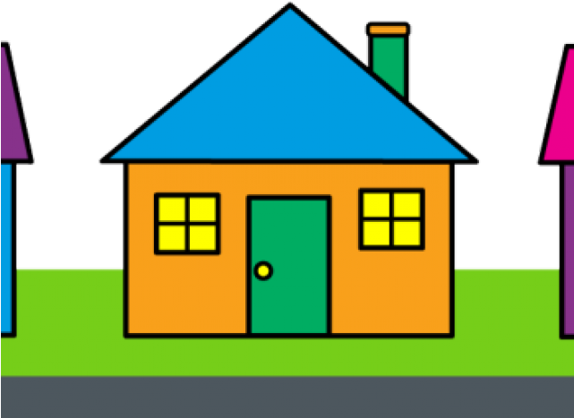 Nice House Cliparts - Neighborhood Clipart (640x480)