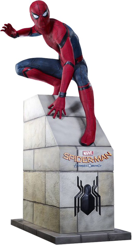 Spider Man Sitting - Spiderman Homecoming Statue (509x940)