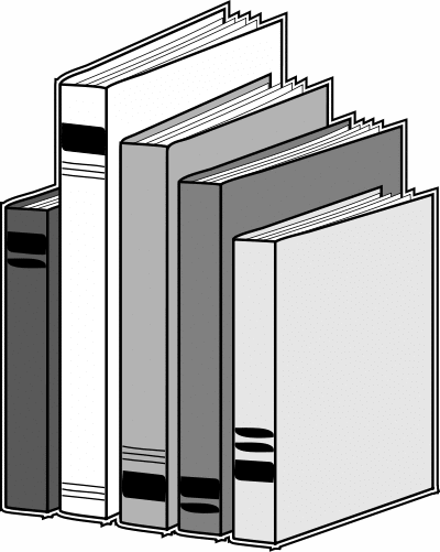 School Clipart Row Of Books Clipart Gallery ~ Free - 5 Books On A Shelf (400x501)