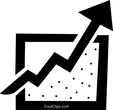 Chart With Arrow Royalty Free Vector Clip Art Illustration - Seta De Grafico Png (480x465)