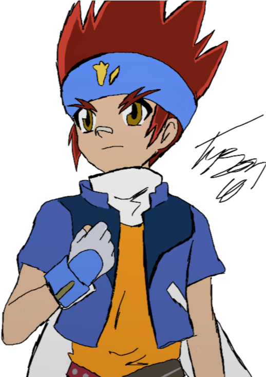 Tyson Beyblade Drawing - Beyblade Metal Fusion Ginga Hagane (539x733)