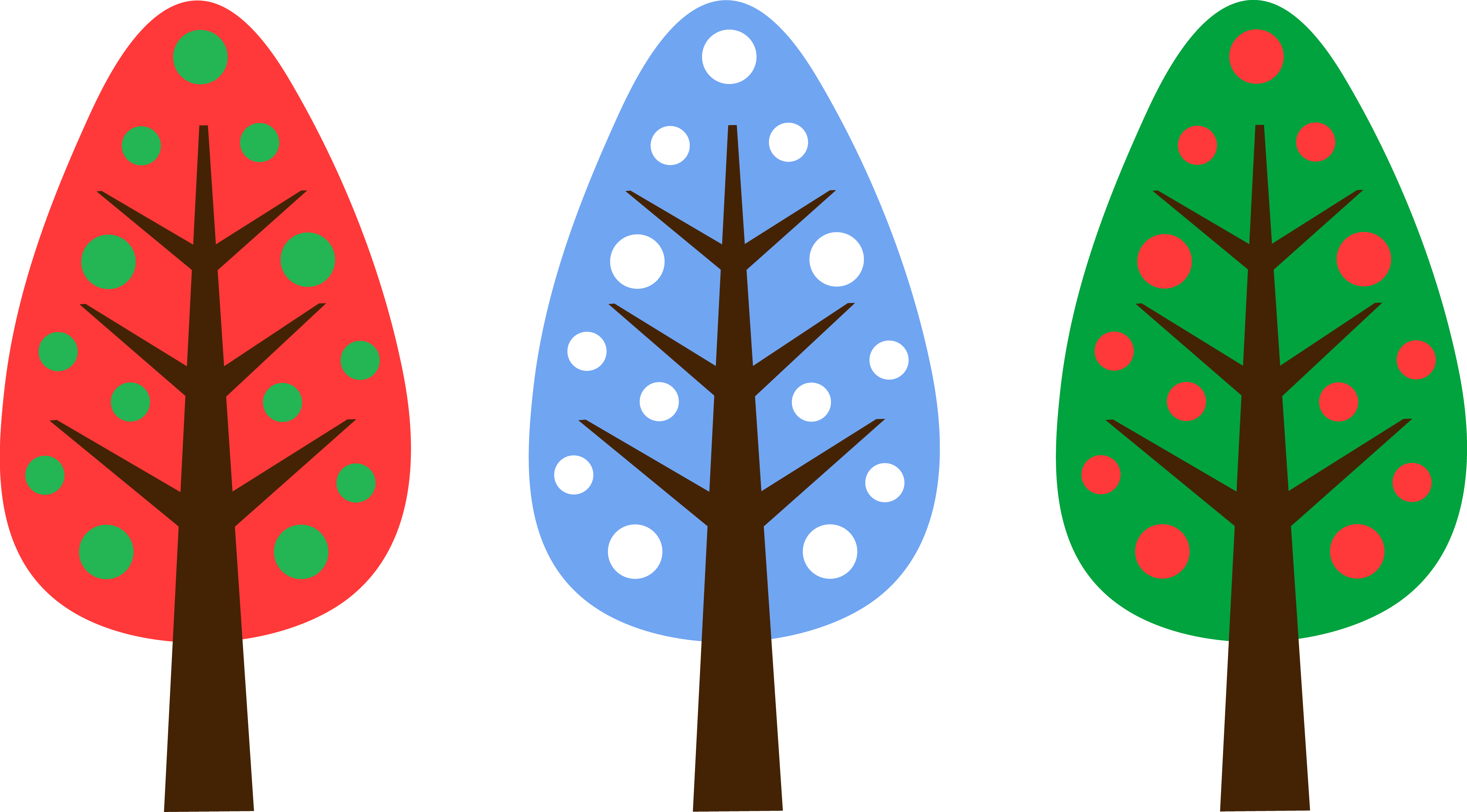 Holiday Clipart Free - Cute Christmas Tree Clip Art (6887x3814)