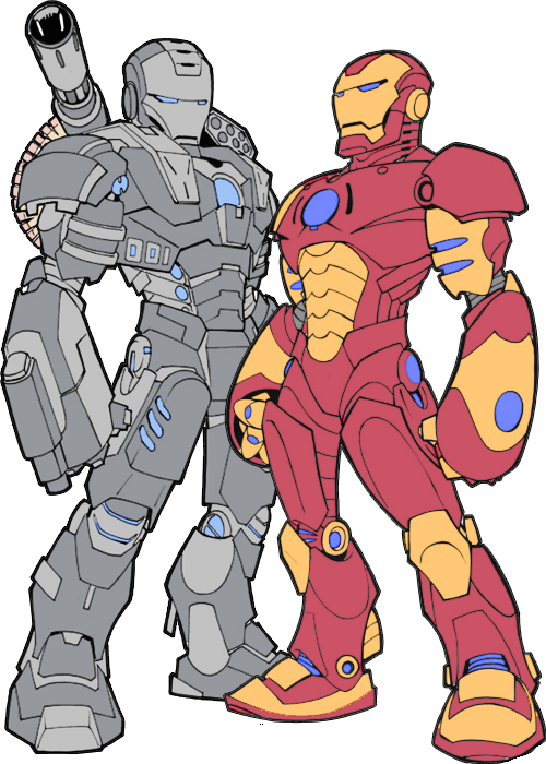 Drawn War Iron Man 2 War Machine - Iron Man War Machine Drawing (500x700)
