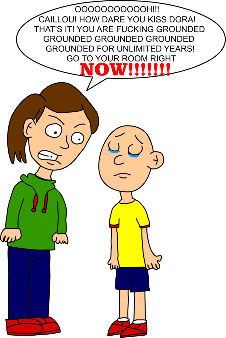 My Drawing Of Caillou Gets Grounded By Bartsimpsonfan2015 - You Are Grounded Grounded Grounded (732x1092)