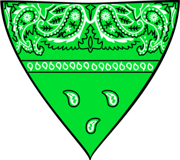 Red - Cowboy Bandana Clipart (600x531)