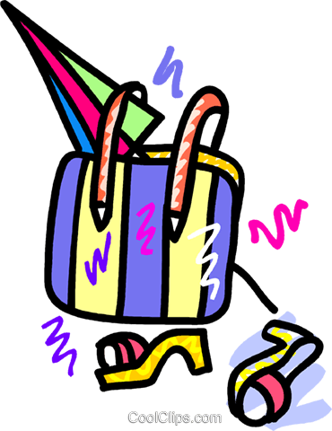 Beach Bag With Umbrella And Sandals Royalty Free Vector - Beach Bag With Umbrella And Sandals Royalty Free Vector (370x480)