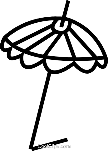 Beach Umbrella Royalty Free Vector Clip Art Illustration - Beach Umbrella Royalty Free Vector Clip Art Illustration (346x480)