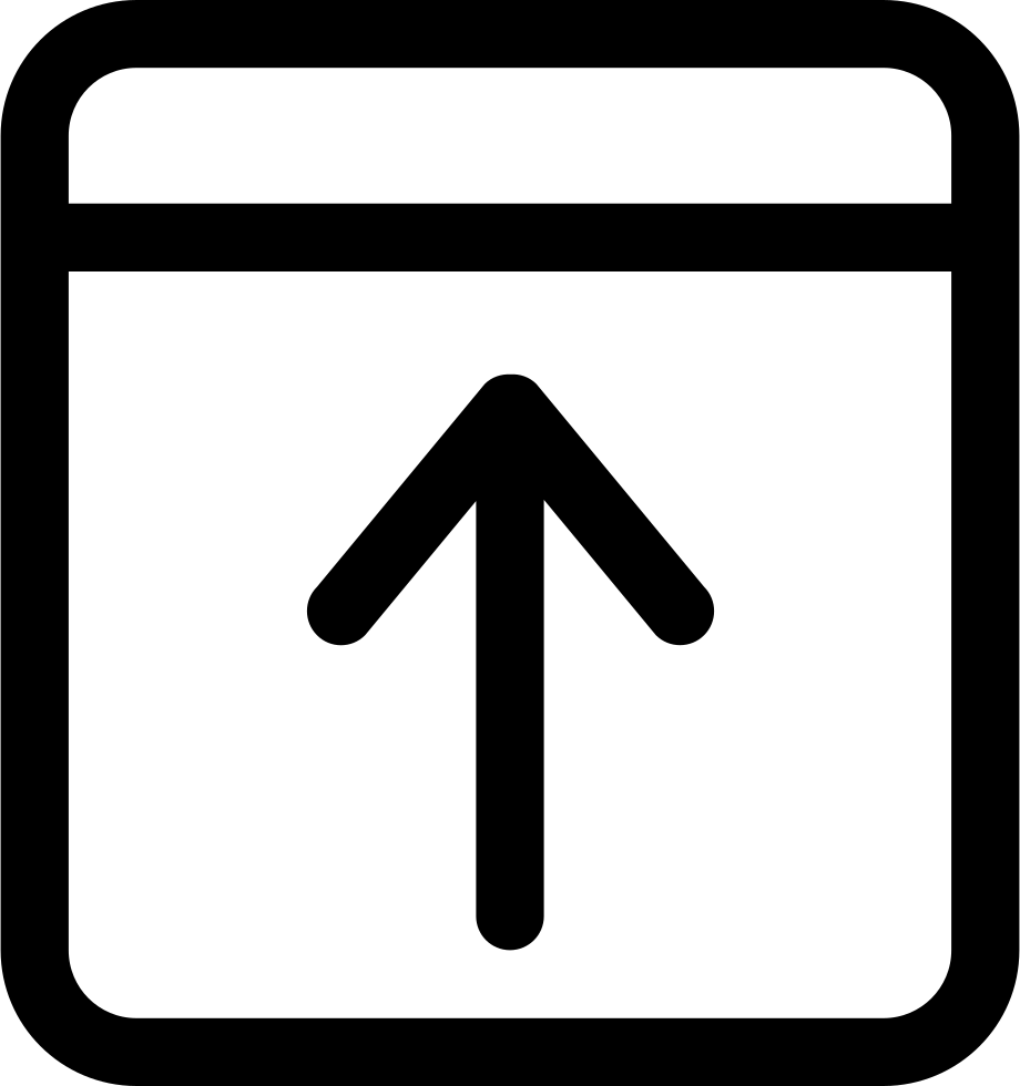 Up Arrow Square Button Outline Comments - Icon (920x980)