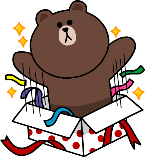 Line Xmas Special 003 O - Line Brown Happy Birthday (600x600)