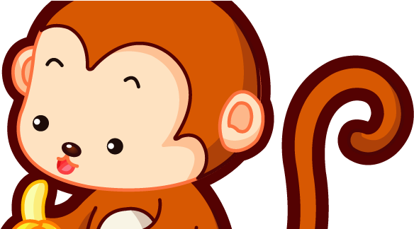 Dibujos A Color ♥ - Mono Animados Png (615x323)