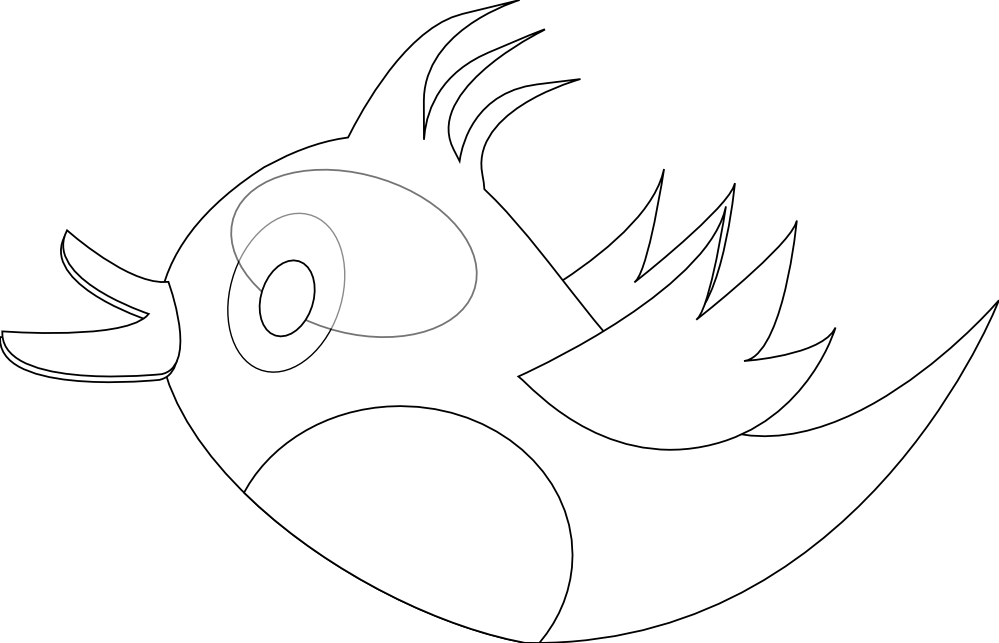 Peace Peace Dove Twitter Bird 34 Black White Line Art - Clip Art (999x643)