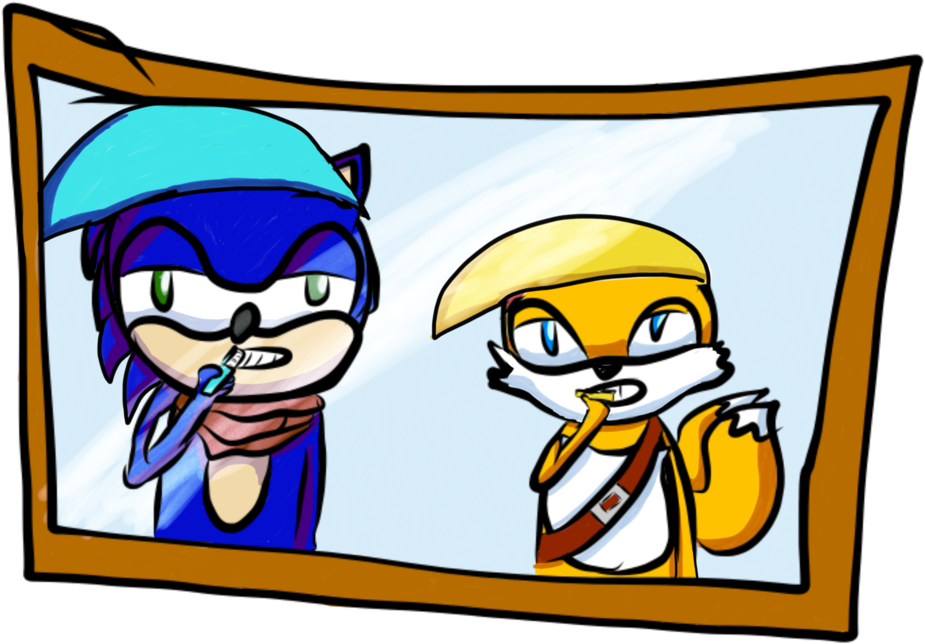 Tired Sonic And Tails By 24roses - Cartoon (1024x768)