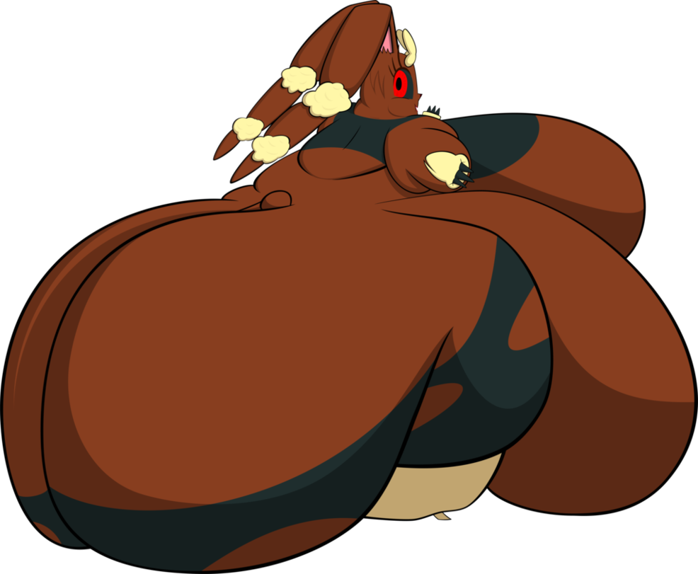 Very Very Fat Mega Lopunny By Kaeetayel - Cartoon (986x811)