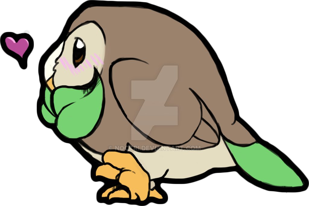 A Fat Rowlet By Noctri - Pokemon Rowlet Is Fat (1024x683)