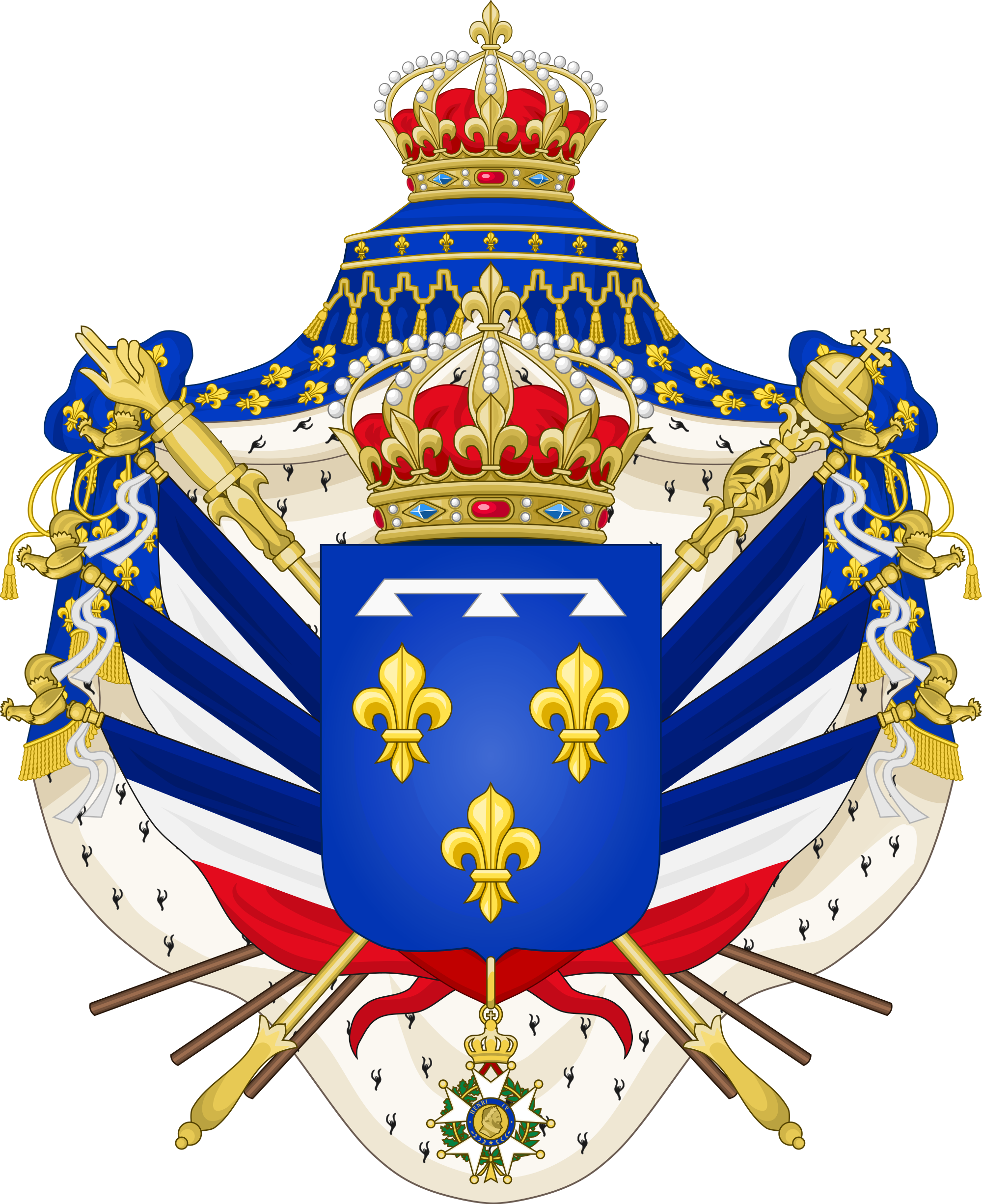 Coat Of Arms Of Louis-philippe Of The Orleanist Cadet - July Monarchy (2000x2452)